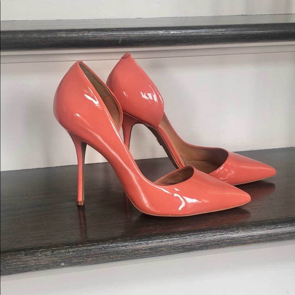 Coral high heel pumps